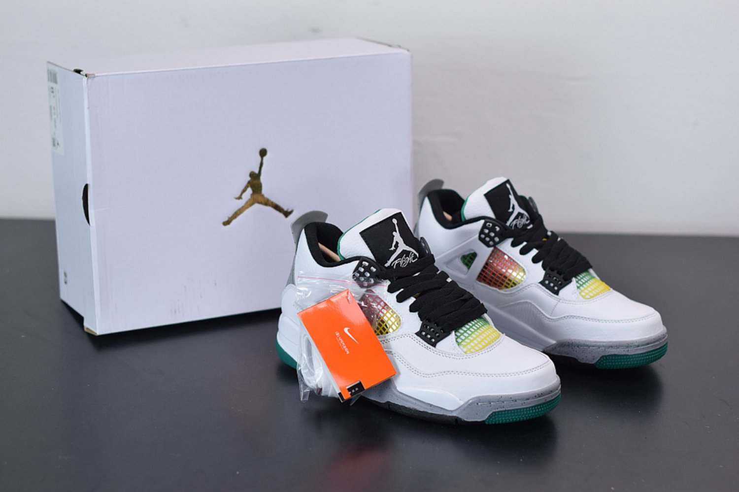 Nike Air Jordan 4 Retro Lucid Green Rasta_1