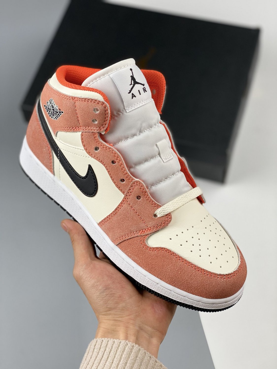 Nike Air Jordan 1 Mid SE Orange Suede