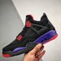 NIKE Air Jordan 4 Retro NRG Raptors - Drake Signature 2019 Black Purple Suede