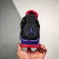 NIKE Air Jordan 4 Retro NRG Raptors - Drake Signature 2019 Black Purple Suede