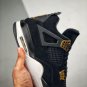 NIKE Air Jordan 4 Retro Royalty Black Metallic Gold