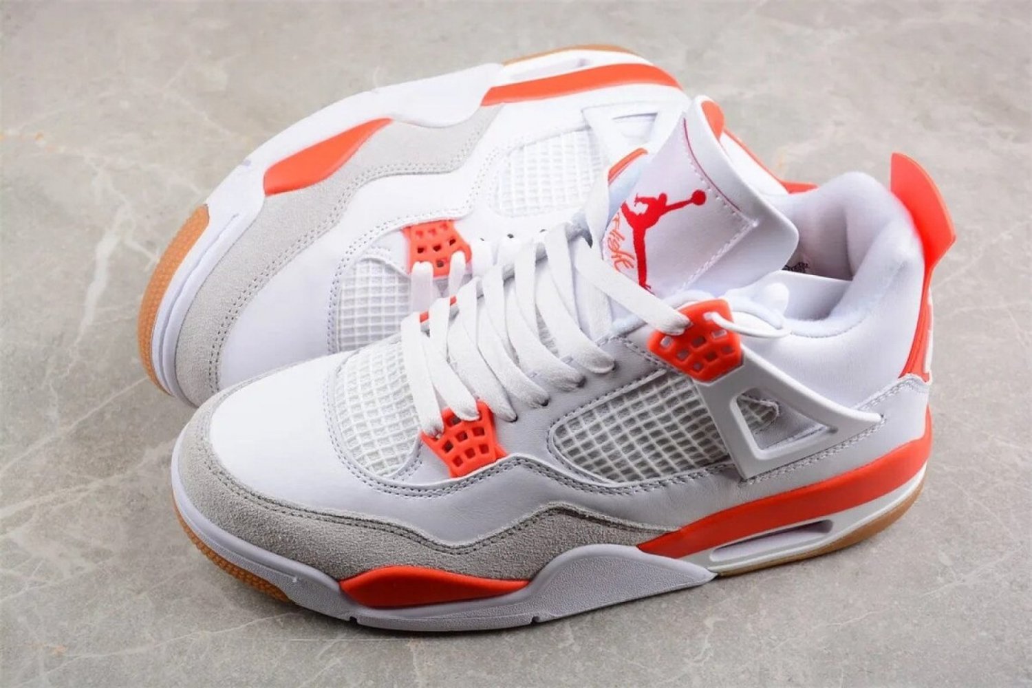Nike Air Jordan 4 Retro SB White Orange Unisex Sneaker