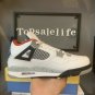 Nike Air Jordan 4 Retro What The MILITARY BLUE-FIRE RED-BLACK-CEMENT GREY