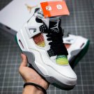 NIKE Air Jordan 4 Retro White Lucid Green Rasta