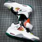 NIKE Air Jordan 4 Retro White Lucid Green Rasta