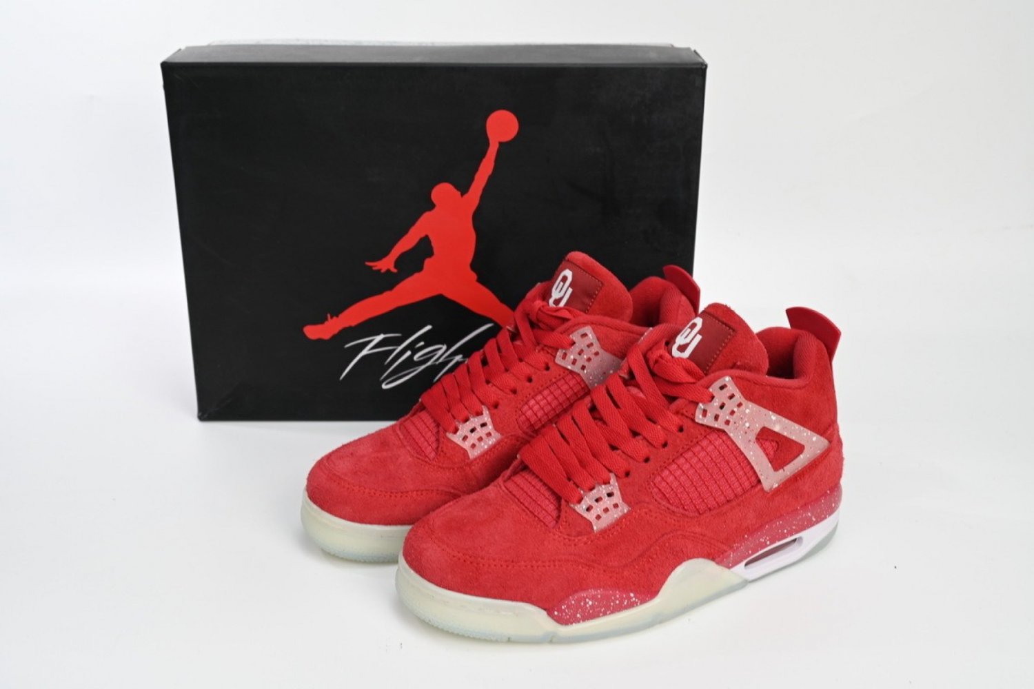 Nike Air Jordan 4 Retro Wine Red Ink Splashing