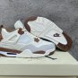 Nike Air Jordan 4 White Brown Sneakers