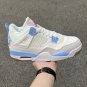 Nike Air Jordan 4 White Light Blue Sneaker For Men And Women