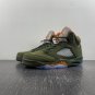 NIKE Air Jordan 5 Army OliveSolar Orange