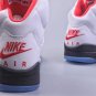 Nike Air Jordan 5 Retro Fire Red Silver Tongue