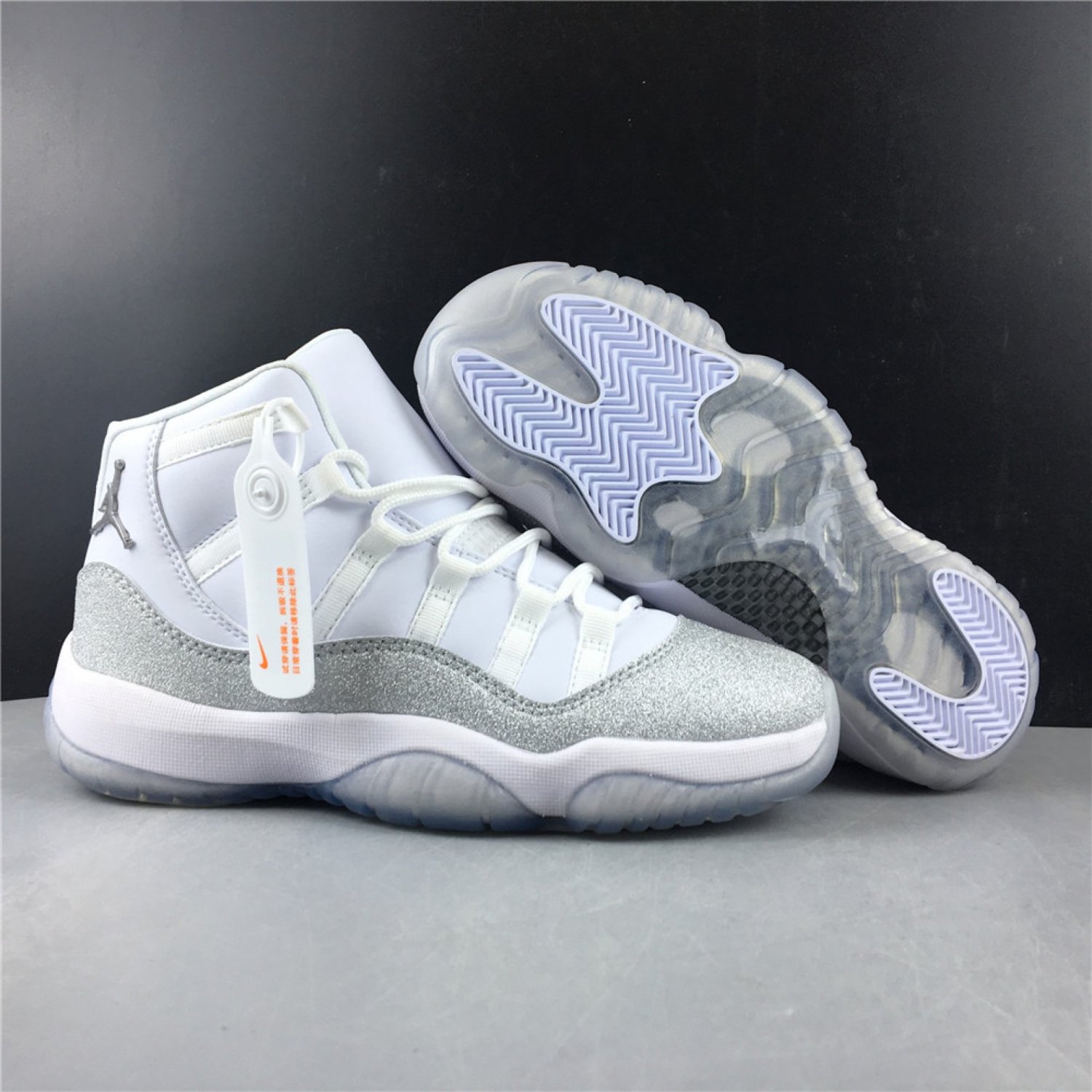 Nike Air Jordan 11 WMNS White Metallic Silver Vast Grey