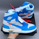 Off-White x Air Jordan 1 Retro High University Blue ' UNC ' White