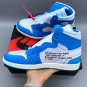 Off-White x Air Jordan 1 Retro High University Blue ' UNC ' White