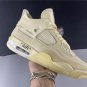 Off-White x Nike Air Jordan 4 Retro Sail  Muslin-White-Black