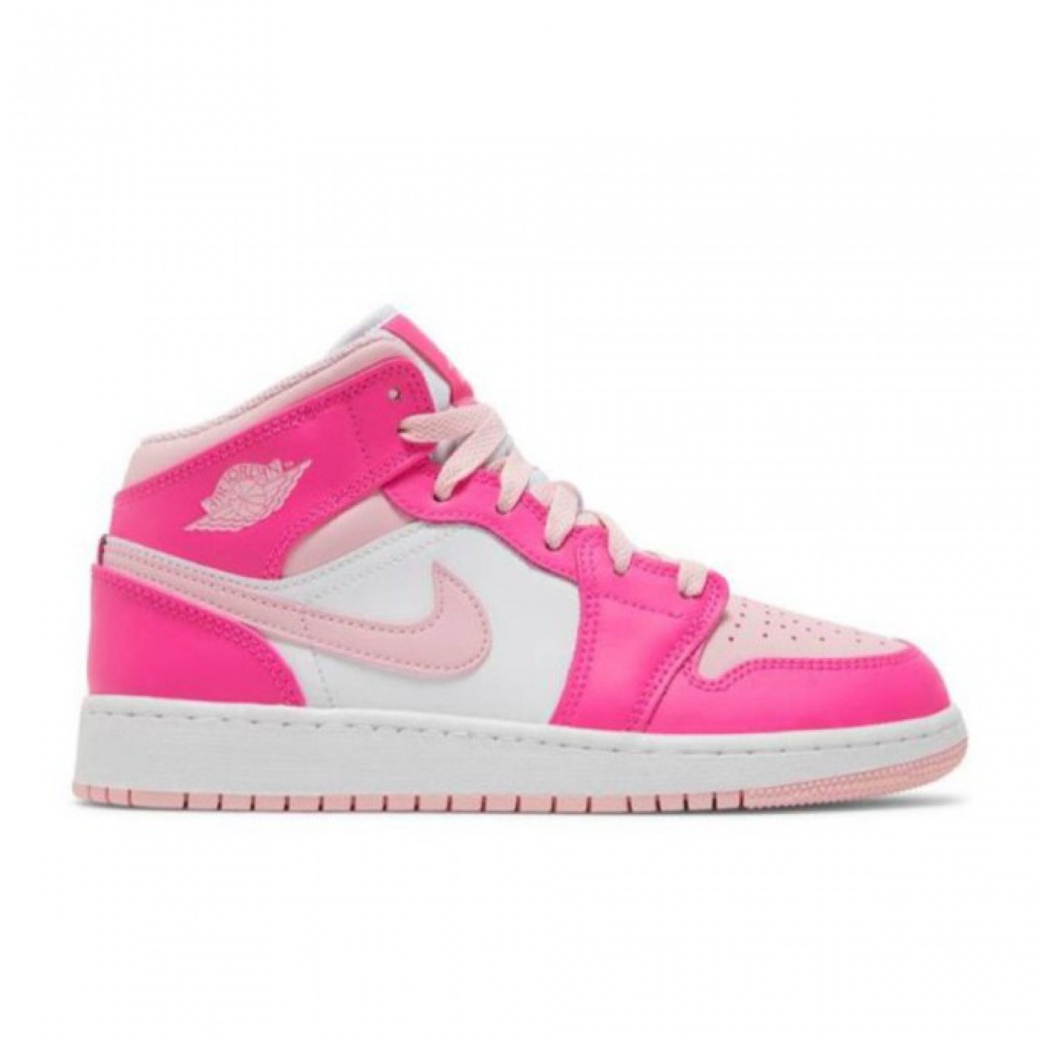 Personalized Nike Jordan 1 Mid (Hot pink Jordans with Crystals) Air Jordan 1 Mid