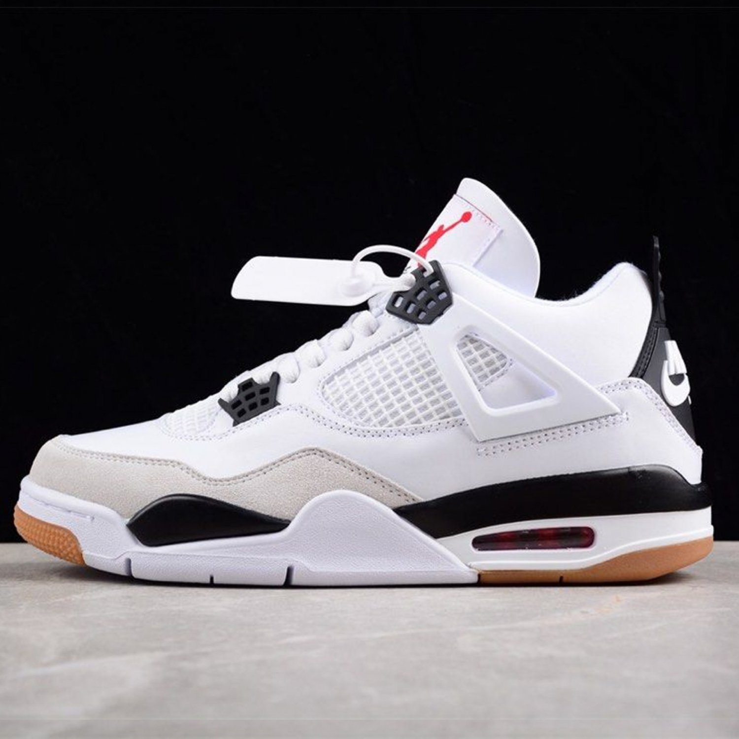 SB x Jordan 4  Black White