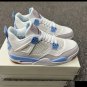 Sb X Nike Air Jordan 4 White Light Blue Sneaker