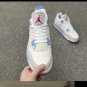 Sb X Nike Air Jordan 4 White Light Blue Sneaker