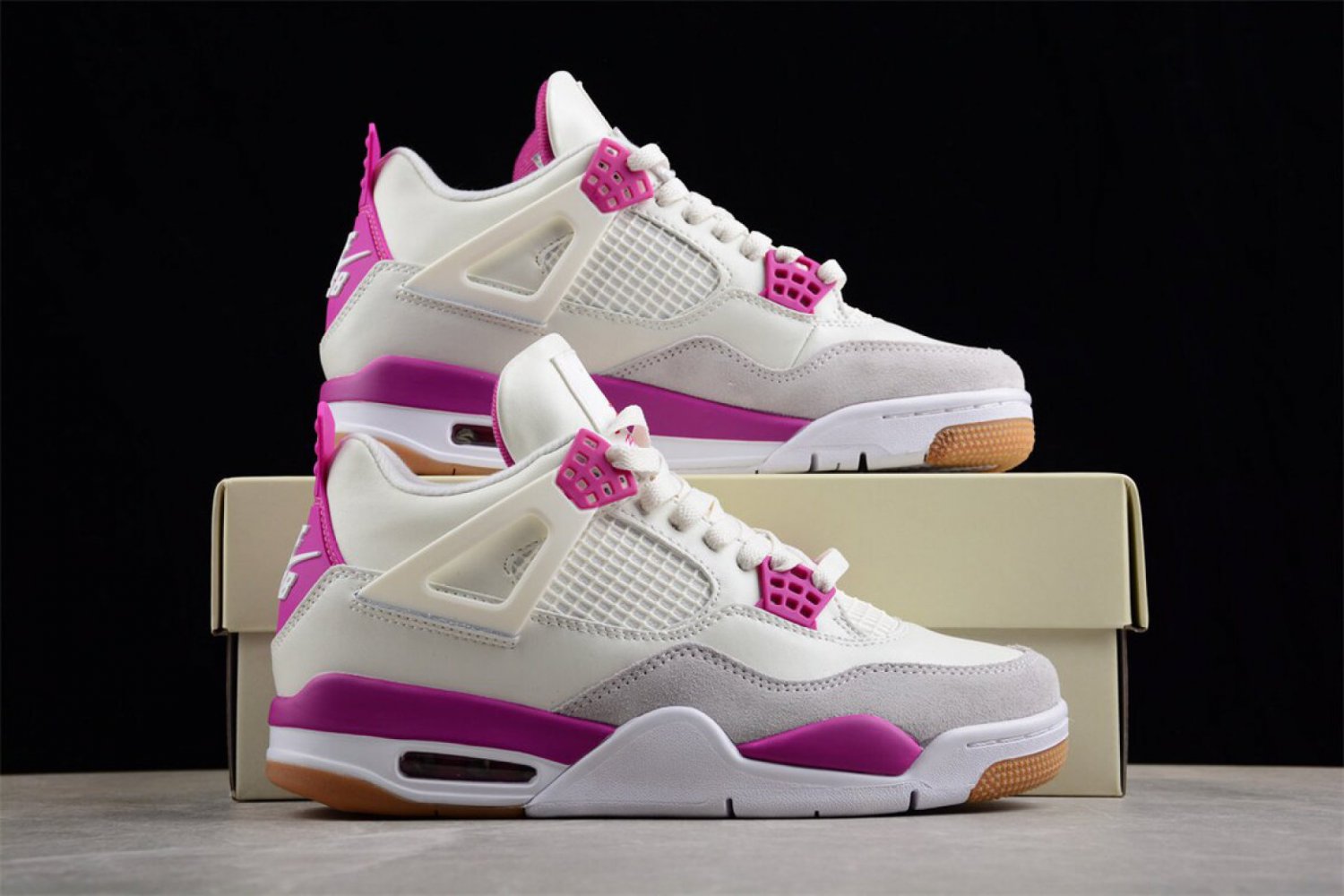 Sb X Nike Air Jordan 4 White Purple Sneaker