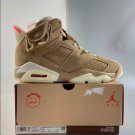 Travis Scott X Nike Air Jordan 6 British Khaki  sail bright Crimson