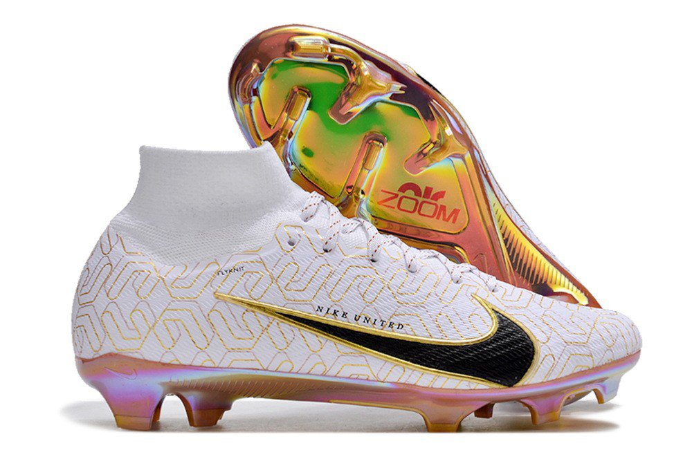 Mercurial Superfly 9 Elite FG United Golden Pack - WhiteMetallic GoldBlack