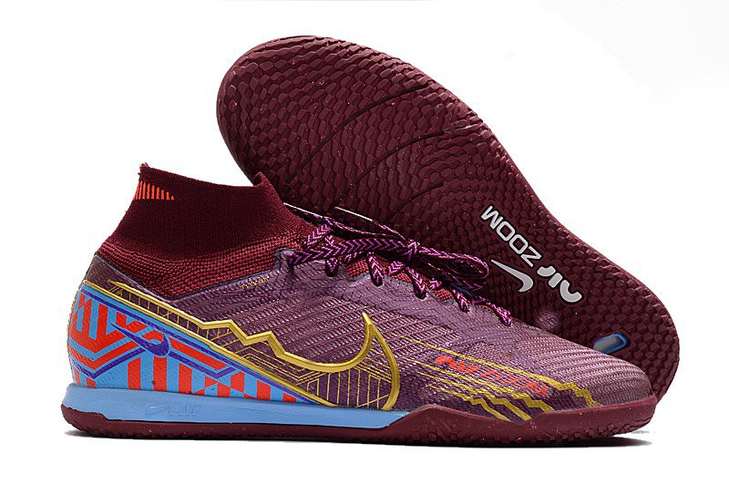 Mercurial Superfly 9 Elite Mbappe KM Indoor - Dark BeetrootMetallic Vivid Gold
