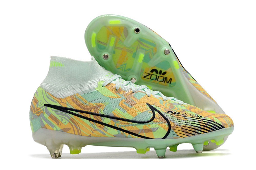Mercurial Superfly 9 Elite SGClog Bonded Pack - Barely GreenBlackened BlueTotal Orange