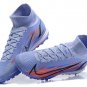 Mercurial Superfly Elite KM TF Light Thistle Indigo Burst Bright Crimson Metallic Silver