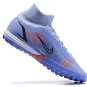 Mercurial Superfly Elite KM TF Light Thistle Indigo Burst Bright Crimson Metallic Silver