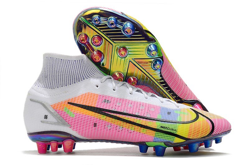 Mercurial Superfly VIII Dragonfly Elite AG-PRO White Metallic Silver Dark Raisin