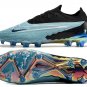 Phantom GX Elite FG Link Football - Laser BlueBlackWhite