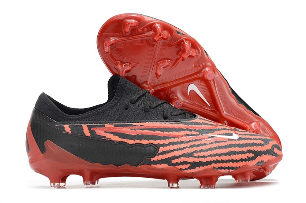 Phantom GX Pro FG Link Football - BlackBright CrimsonRedWhite