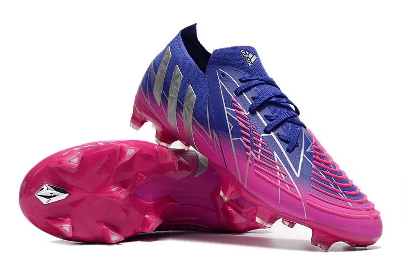 Predator Edge .1 Low FG Champions Code Pack - Team College PurpleSilver MetallicShock Pink