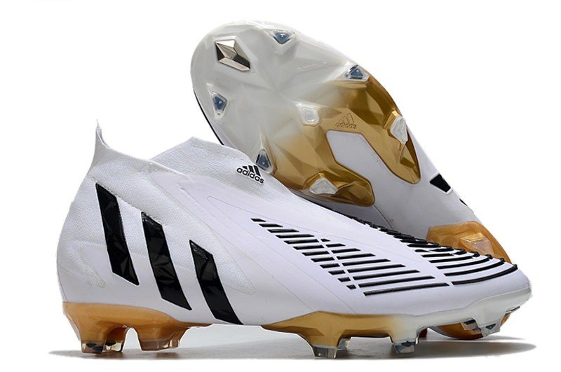 Predator Edge+ FG Al Hilm - WhiteBlackMetallic Gold