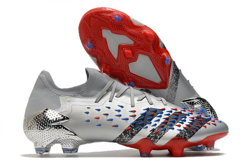 Predator Freak.1 Low FG Showpiece - Silver  Black  Red  Blue