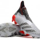 Predator Freak+ Laceless FG Whitespark - White  Silver  Red