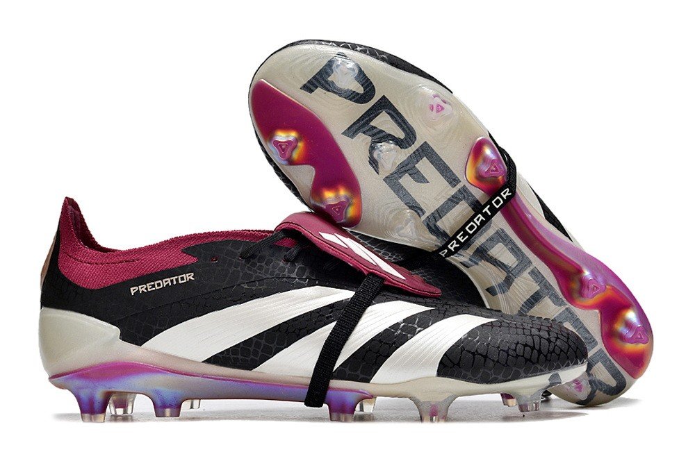 Predator 30 Elite Fold-over Tongue FG 30th Anniversary - Core BlackOff WhiteLegacy Burgundy