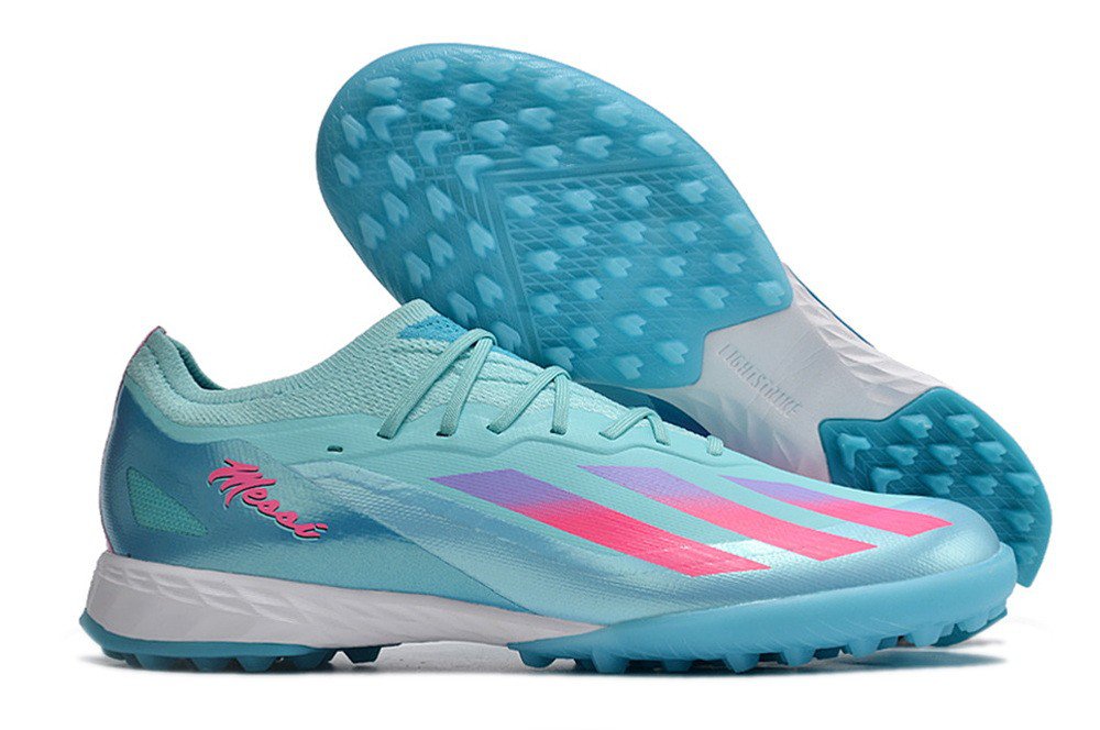 X Crazyfast Messi.1 Turf Bienvenido a Miami - Aqua BlueLucid PinkLucid Cyan