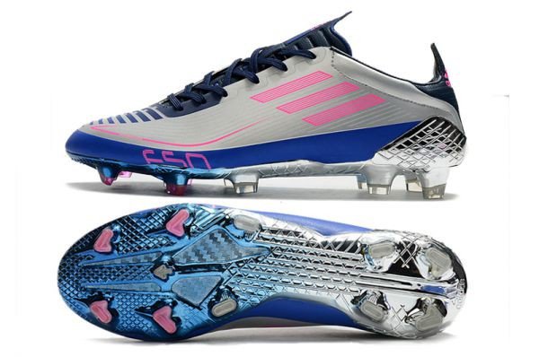 F50 Ghosted UCL FG - Silver Metallic Shock Pink Collegiate Navy