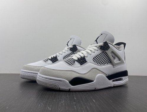 Nike Air Jordan 4 IV Retro Military Black 4-14 White Neutral Grey DH6927-111