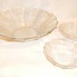 Lot Jeannette Glass DEWDROP Bowls Large Salad 2 Small