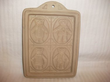 Brown Bag Cookie Art Mold Hill Design RETIRED 1995 Bear Family Album Cut Apart