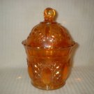 Imperial Carnival Glass Candy Jar Marigold Carnival Glass Candy Jar & Lid Tall