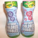Lot Crayola Brand Outdoor Colored Bubbles 4 Fl. Oz. Each FUCHSIA & PURPLE