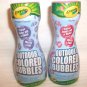 Lot Crayola Brand Outdoor Colored Bubbles 4 Fl. Oz. Each FUCHSIA & PURPLE