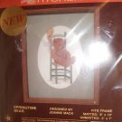Sunset Stitchery Kit # 265  Springtime Bear By Jeanne Mack Cross Stitch 5" x 7"