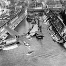 SS Normandie Capsized in Hudson River 1943, New York City Photo