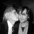 Andy Warhol Kisses John Lennon at Studio 54 Photo