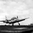 TBM Avenger 8 VT-45 Landing on USS San Jacinto CVL-30 March 21, 1945 Photo
