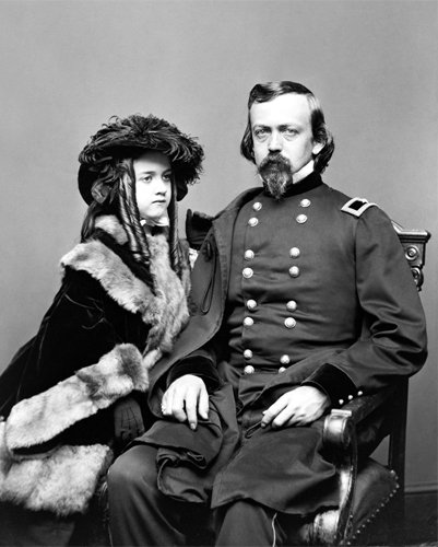 Union General Charles Pomeroy Stone and Daughter Esther 1863 Photo
